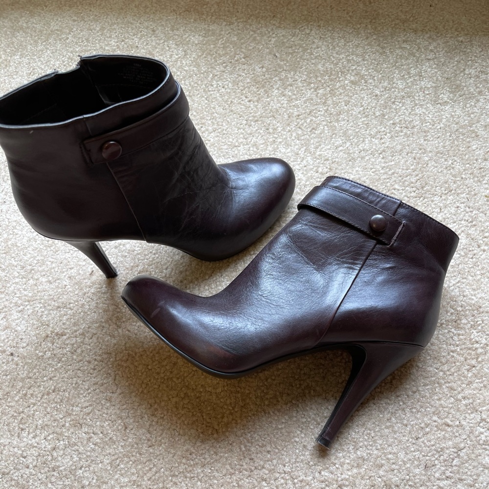 Nine west brown booties